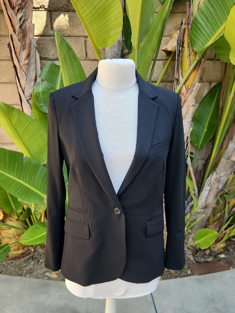 Veronica Beard Classic Dickey Jacket Single Button Black Blazer 6
